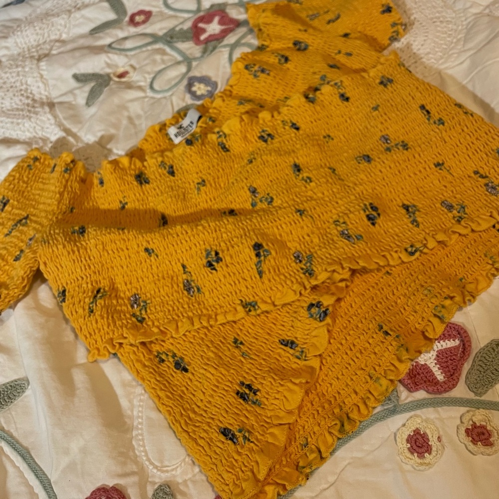 Floral Smocked Wrap Top